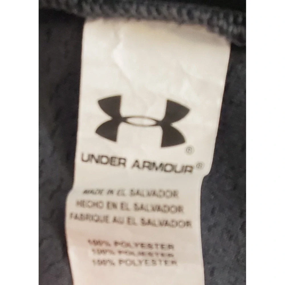 Under Armour Cold Gear Youth Large Gray Sherpa Vest Full Zip Loose Sleeveless